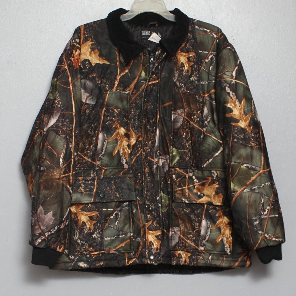 Camouflage Quilted Jacket - Men's Green/Brown